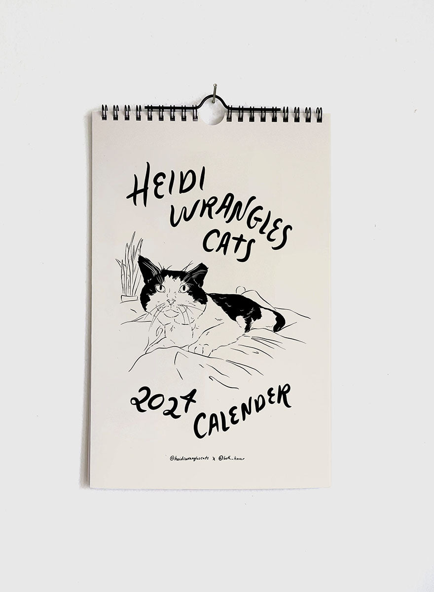 Heidi Wrangles Cats 2024 Calendar - Small