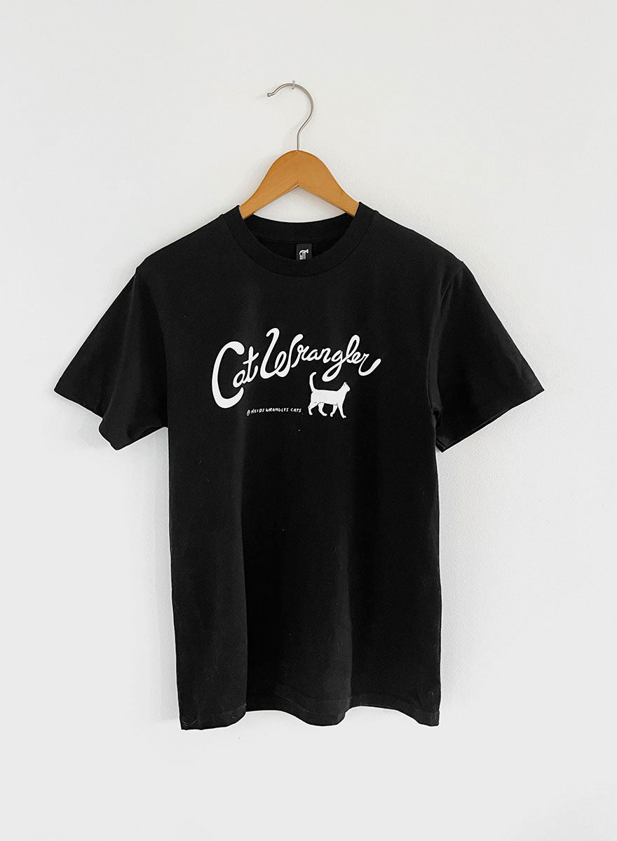 Cat Wrangler T-Shirt - Black