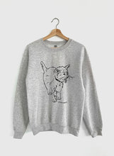 Load image into Gallery viewer, Kitten Screaming Sweatshirt - Heather Grey
