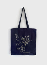 Load image into Gallery viewer, Kitten Screaming Tote - Navy
