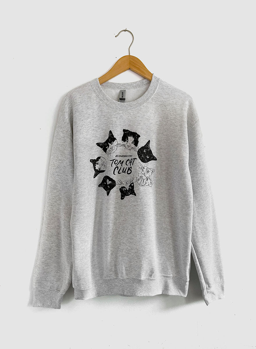 Tom Cat Club Sweatshirt - Heather Grey