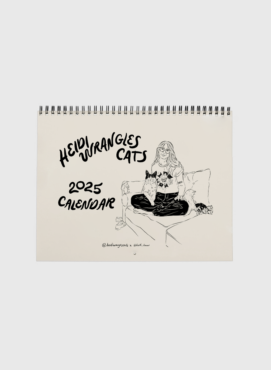 Heidi Wrangles Cats 2025 Calendar - Large